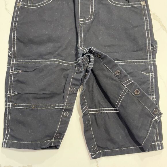 Fisher Price | Boys Black Overalls 18M with snaps - Picture 4 of 10